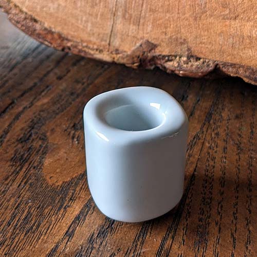 Chime Candle Holder - White Ceramic
