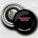 Custom Round Magnet-Back Badges Custom Round Magnet-Back Badges