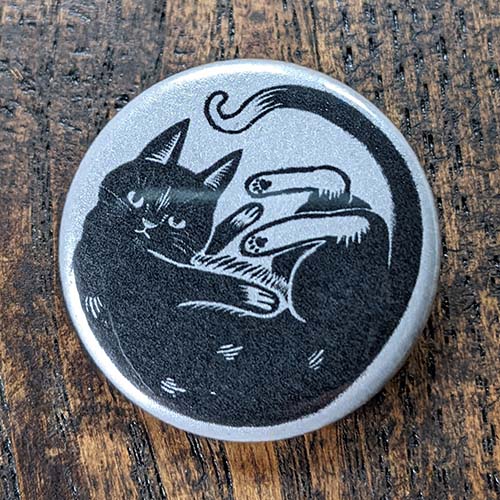 CatBoss Jackie 1.25" Pin-Back Button CatBoss Jackie 1.25" Pin-Back Button
