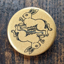 Rabbit Rabbit (on the first of the month for luck) 1.25" Pin-Back Button Rabbit Rabbit (on the first of the month for luck) 1.25" Pin-Back Button