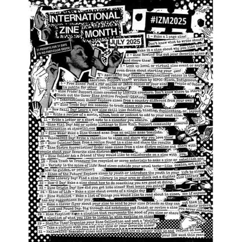 2025 July is International Zine Month Poster!
