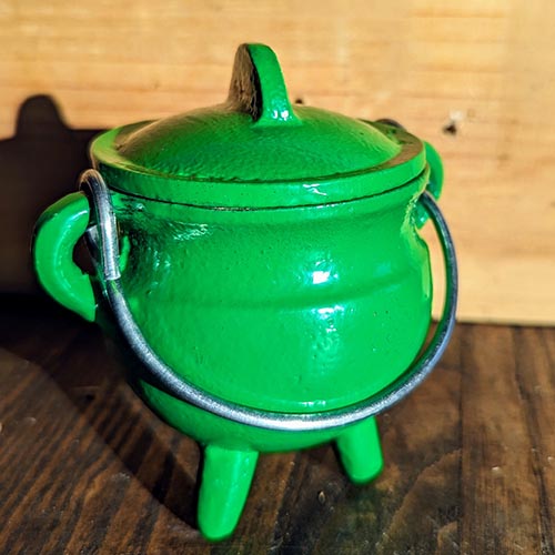 Cast Iron Cauldron- GREEN