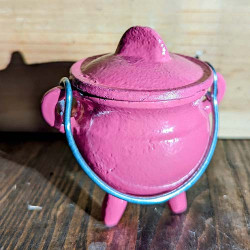 Cast Iron Cauldron- PINK Cast Iron Cauldron- PINK