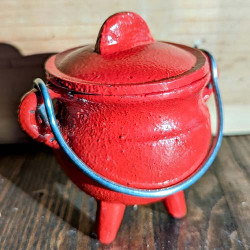 Cast Iron Cauldron- RED Cast Iron Cauldron- RED