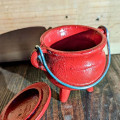 Cast Iron Cauldron- RED