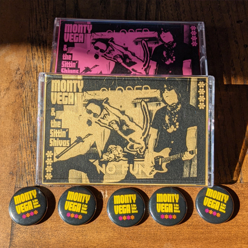 Monty Vega & the Sittin' Shivas "Closed: No Fun" LP Cassette Tape Monty Vega & the Sittin' Shivas "Closed: No Fun" LP Cassette Tape